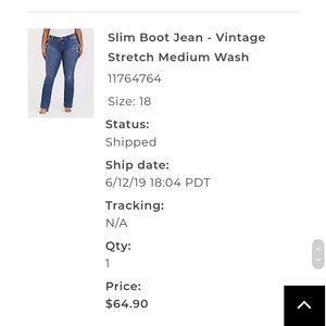 Slim boot jean medium wash 18S